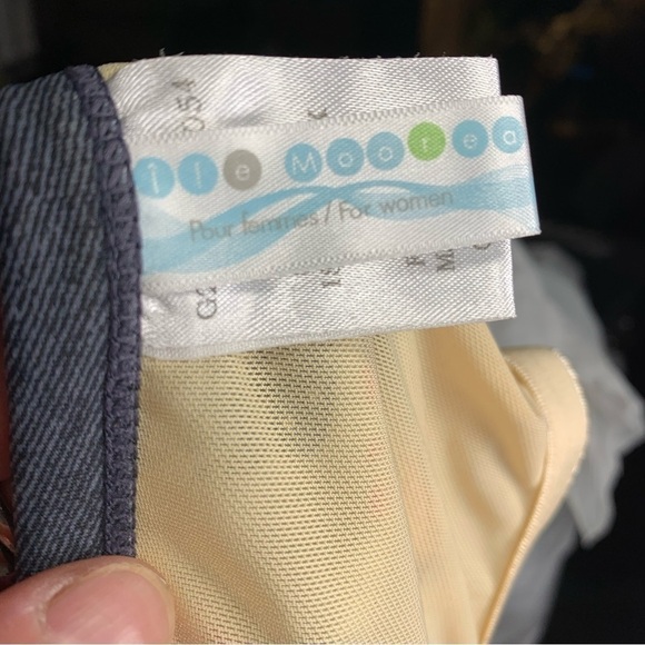 ILE Moorea Gray Floral Tankini Feminine Bathing Swim Top Built In Bra  Sz XL - Picture 11 of 15